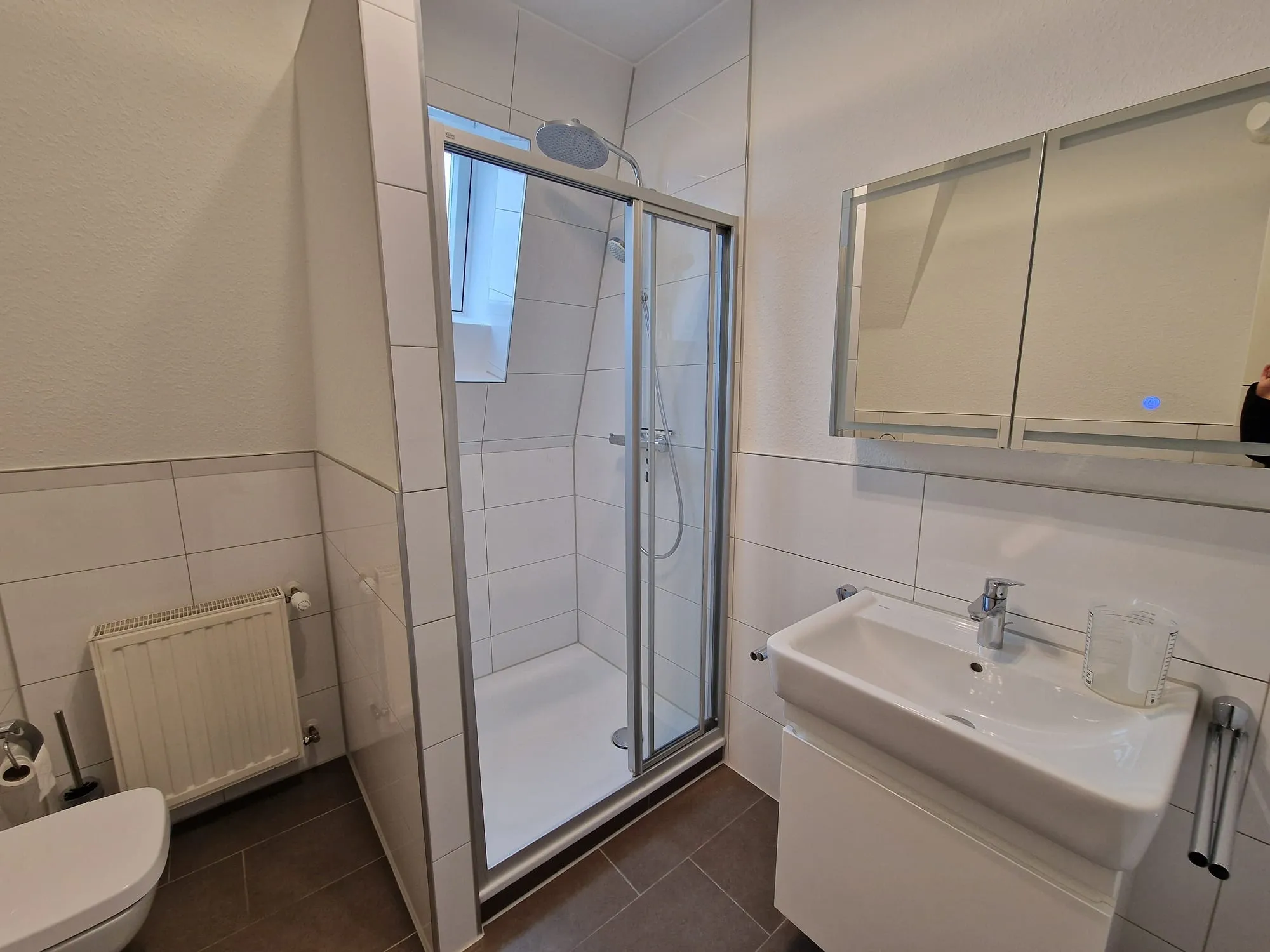 Tageslichtbadezimmer mit Dusche