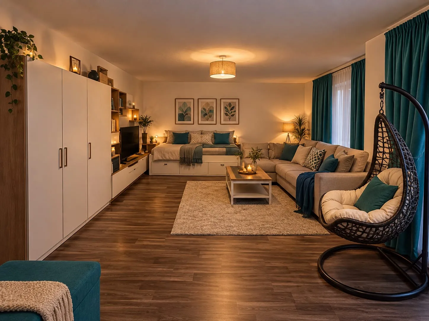 Wohn- Schlafzimmer